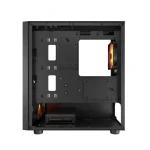كيسة من COUGAR UNIFACE MINI RGB مع زجاج مقسّى و 3 مراوح ARGB + وحدة إمداد طاقة STC بقوة  600 واط - أسود