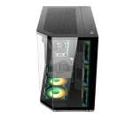 كيسة ألعاب Xander Crystal مزود 7 ARGB مراوح برج متوسط باللون الاسود + طاقة 850 واط 80 بلس برونز