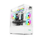 Xander Jupiter 6 ARGB Fan Mid Tower White Gaming Case + Power 850W PSU
