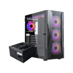 كيسة العاب Xander Velox برج متوسط مع 4  مراوح RGB أسود 700 واط 80+