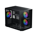 كيسة ألعاب Xigmatek Cubi M مزود ب 3 مراوح RGB Micro Tower باللون الأسود - EN47169