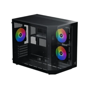 كيسة ألعاب Xigmatek Cubi M مزود ب 3 مراوح RGB Micro Tower باللون الأسود - EN47169