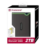 Transcend 1TB USB 3.1 Storejet 25M3 Portable External Hard Drive - TS1TSJ25M3S - Iron Gray