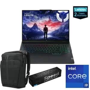 Lenovo Legion Pro 7 16IRX9H Gaming Laptop, Intel Ci9-14900HX, 32GB RAM, 1TB SSD, RTX 4090 16GB, 16-inch WQXGA 240Hz, Win11, Black + Pad - 83DE0093ED