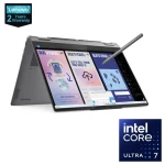 لينوفو يوجا 7 لاب توب 2 في 1 14ILL10، إنتل كور ألترا 7 258V، رام 32 جيجا 1 تيرا SSD، شاشة لمس OLED بدقة 2.8K مقاس 14 “ رسومات إنتل Win11 ، رمادي + قلم