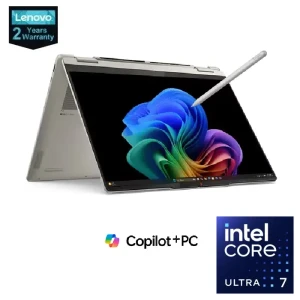 لينوفو يوجا 7 لاب توب 2 في 1 14ILL10، إنتل كور ألترا 7 258V، رام 32 جيجا 1 تيرا SSD، شاشة لمس OLED بدقة 2.8K مقاس 14 “ رسومات إنتل Win11 ، رمادي + قلم