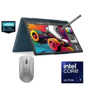 Lenovo Yoga 7 2-in-1 14IML9 Laptop Intel Core Ultra 7 155H, 16GB RAM 1TB SSD, 14" OLED Glossy Glass, Touch Intel Arc Graphics Win11 Teal + Pen, Mouse