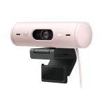 Logitech Webcam Brio 500 Full HD 1080p webcam with light correction, auto-framing, and Show Mode Rose 960-001421