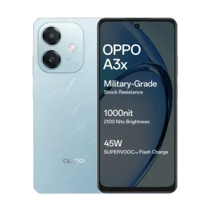 OPPO A3X, Dual SIM, 128GB, 4GB RAM, 4G LTE - Ocean Blue