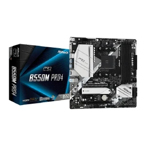 لوحة أم ASRock B550M PRO4 بمقبس AMD AM4 ومعالجات Ryzen