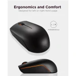 Lenovo 300 Wireless Compact Mouse with Battery - GX30K79401 - Black