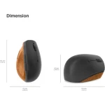 Lenovo Go Wireless Vertical Mouse - Storm grey with natural cork - GY51C33980