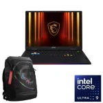 ب MSI Raider 18 HX AI A2XWJG، معالج انتل كور الترا  9 285HX، رام سعة 64 جيجا، 2 تيرا SSD، كارت RTX 5090 سعة 24 جيجا، شاشة 18 بوصة 120 هرتز، Win 11