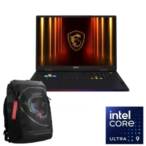 ب MSI Raider 18 HX AI A2XWJG، معالج انتل كور الترا  9 285HX، رام سعة 64 جيجا، 2 تيرا SSD، كارت RTX 5090 سعة 24 جيجا، شاشة 18 بوصة 120 هرتز، Win 11