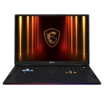 ب MSI Raider 18 HX AI A2XWJG، معالج انتل كور الترا  9 285HX، رام سعة 64 جيجا، 2 تيرا SSD، كارت RTX 5090 سعة 24 جيجا، شاشة 18 بوصة 120 هرتز، Win 11