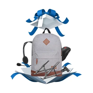EBOX Laptop Backpack + Logitech H111 Headset + Flash SanDisk 64GB + Lenovo 150 Wireless Mouse + Laptop Holder  Bundle