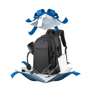 Rahala Laptop Backpack + Logitech H111 Headset + SanDisk 64GB USB + Lenovo M171 Wireless Mouse + Laptop Holder + Power Bank  Bundle