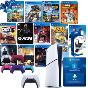 Playstation 5 Digital Edition Silm Console Dual Sense Controller + 13 Games FREE, Charger, Plus 3 Months and Extra Color Dual Sense