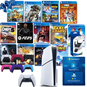Playstation 5 Disc Version Silm PS5 Console With Dual Sense Controller + 13 Games FREE, Charger, Plus 3 Months and Extra Color Dual Sense