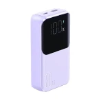 Joyroom Mini Wired Power Bank, 10000mAh, 30Watt, 4 Port, Type-C – Lightning Cables, Purple - JR-PBC06