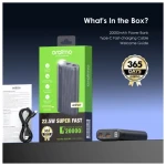 Oraimo Traveler OPB-7204Q Power Bank 20000mAh Super Fast 22.5W - Black