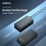 Oraimo OPB-1200 Traveler 15 Flash 20000mAh 15W Power Bank - Black