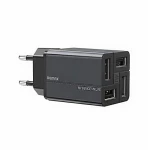 Remax RP-U43 4 Ports Fast Charger Travel Charge Wall 3.4A  Black -14 Day Warranty