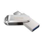 سانديسك فلاشة الترا ثنائي USB-C سعة 64 جيجابايت USB 3.1 الجيل الأول فضي -  SDDDC4-064G-G46