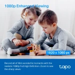 كاميرا أمان منزلية من TP-Link Tapo C200C التحريك/الإمالة واي-فاي- لون ابيض
