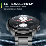 Amazfit Pop 3R Smart Watch 1.43" AMOLED Waterproof Bluetooth Calling – Metallic Silver