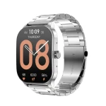 Amazfit Pop 3S Bluetooth Calls Smart watch with 1.96” AMOLED Display and AI Voice Assistance WaterProof  – Metallic Silver