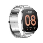 Amazfit Pop 3S Bluetooth Calls Smart watch with 1.96” AMOLED Display and AI Voice Assistance WaterProof  – Metallic Silver