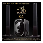 PORSH Dob X4 Bluetooth Home Theater System, 8 inch - Brown and Black