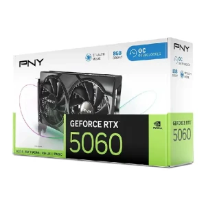 بطاقة رسومات PNY GeForce RTX™ 5060 سعة 8 جيجا GDDR7 مروحتين DLSS 4