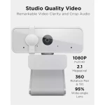 Lenovo 300 FHD Webcam, 1080p, Stereo Microphone, Privacy Cover, Cloud Grey, GXC1B34793 (Commercial-packaging)