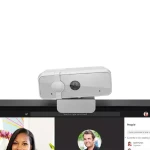 Lenovo 300 FHD Webcam, 1080p, Stereo Microphone, Privacy Cover, Cloud Grey, GXC1B34793 (Commercial-packaging)