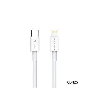 X-Scoot CL-125 Type-C To Lightning Cable 30W Fast Charging 1Meter - White - 14 Days Warranty
