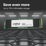 Crucial E100 1TB PCIe Gen4 NVMe M.2 Internal SSD