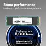 Crucial E100 1TB PCIe Gen4 NVMe M.2 Internal SSD