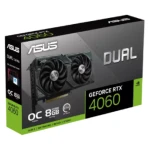 كارت شاشة اسوس Dual جي فورس RTX™ 4060 OC بذاكرة GDDR6 سعة 8 جيجابايت