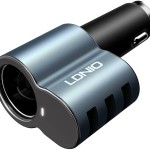 LDNIO CM21 Mono Bluetooth Headset with 3 USB Car Charger