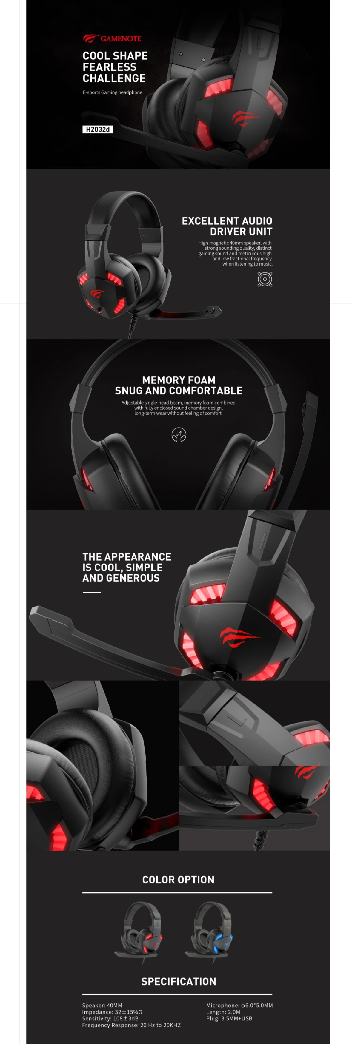 gaming-headsets-  H2032d Gaming