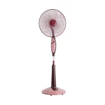 Tornado Stand Fan 16 Inch 4 Plastic Blades and Remote Control Gray or Maroon EFS-65