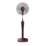 TORNADO Stand Fan 16 Inch with 4 Plastic Blades and 3 Speeds Grey Or Maroon TSF-74