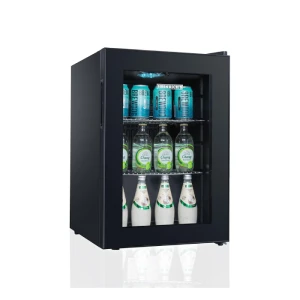 HEINRICH´S Refrigerator 62 Liter Mini Bar Glass Door Black HGK 3262