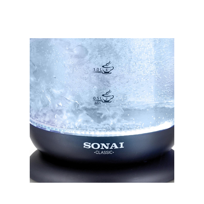 Sonai Kettle Classic 1.7 Liter white 2200 Watt Bright LED lights MAR-3752