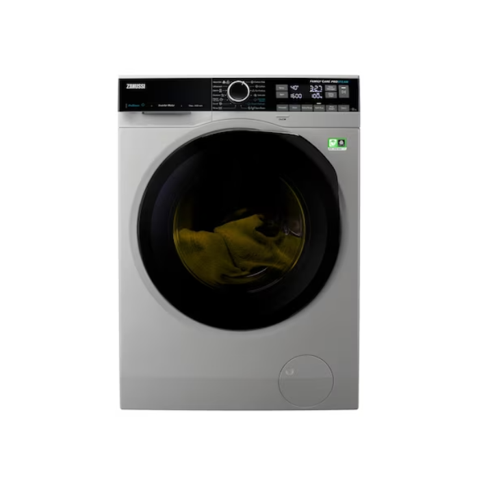 ZANUSSI Washing Machine 10 KG Family Care Front Loading Silver ZW8F1168MS