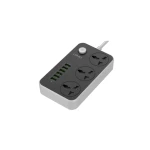 LDNIO SC3604 Power Strip With 3 Sockets &amp; 6 USB Ports - Black 14 Day Warranty