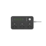 LDNIO SC3604 Power Strip With 3 Sockets &amp; 6 USB Ports - Black 14 Day Warranty