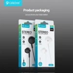 Celebrat G34 Earphone With Microphone HiFi Stereo Sound 120 Cm Length White - 14 Days warranty